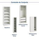 Ver imagem 6 de Guarda-Roupa Planejado de Canto Obliquo 6 Peças 7 Portas Reflectas Orion CabeCasa MadeiraOriginals Bege/Aveia
