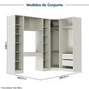 Ver imagem 4 de Guarda-Roupa Modulado de Canto Obliquo 6 Peças 7 Portas Reflectas Orion CabeCasa MadeiraOriginals