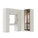 Ver imagem 3 de Guarda-Roupa Planejado de Canto Obliquo 6 Peças 7 Portas Reflectas Orion CabeCasa MadeiraOriginals Bege/Aveia
