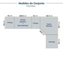 Ver imagem 5 de Guarda-Roupa Planejado de Canto Obliquo 6 Peças 7 Portas Reflectas Orion CabeCasa MadeiraOriginals Bege/Aveia