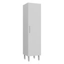 Ver imagem 1 de Armário Multiuso Lavanderia 1 Porta 3 Prateleiras com Pés e Suporte Vassoura T00B45 Branco - Ozini