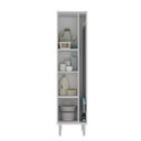 Ver imagem 5 de Armário Multiuso Lavanderia 1 Porta 3 Prateleiras com Pés e Suporte Vassoura T00B45 Branco - Ozini