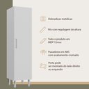 Ver imagem 6 de Armário Multiuso Lavanderia 1 Porta 3 Prateleiras com Pés e Suporte Vassoura T00B45 Branco - Ozini