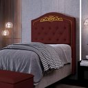 Ver imagem 6 de Cabeceira Cama Box Solteiro 90Cm Suede Vinho
