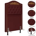 Ver imagem 4 de Cabeceira Cama Box Solteiro 90Cm Suede Vinho