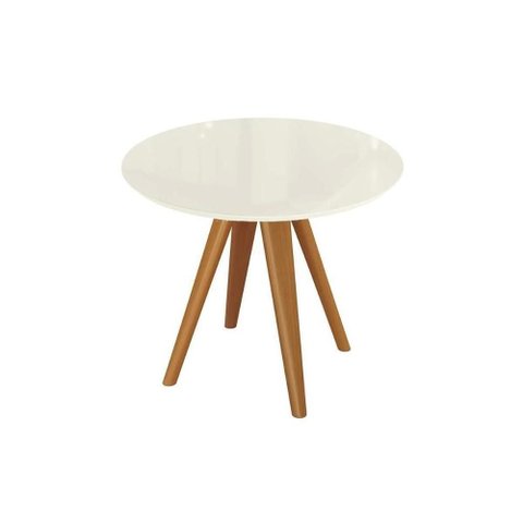 Mesa Multiuso Cozinha Duna Premium Madeira Maciça c/ Tampo Madeirado c/ Vidro 105x105cm Carvalho/