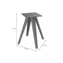 Ver imagem 2 de Mesa Multiuso Cozinha Duna Premium Madeira Maciça c/ Tampo Madeirado c/ Vidro 105x105cm Carvalho/