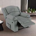 Ver imagem 1 de Poltrona do Papai Reclinável Sala de Cinema Madrid Power Elétrica Massagem USB PU Cinza G23 Gran Bel