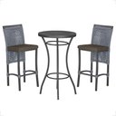 Ver imagem 1 de Mesa Bistrô e 2 Banquetas Roma Preta Corda Náutica Estofado 9 Trama Original