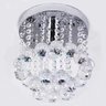 Lustre de Cristal Legítimo K9 Redondo Sala Quarto Hall Base Inox Soquete Comum E27 - 2