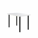 Ver imagem 2 de Mesa de Jantar 4 Lugares Retangular Base Pintura Tampo em MDP Fórmica Branco