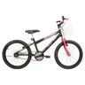 Bicicleta Infantil Aro 20 Freios V-Break Quadro Aço Fast Girl Rebaixada Preto Pink - Mega Bike - 1