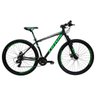 Bicicleta Aro 29 Freio a Disco Mecânico CXR MTB Quadro 15.5 21v Preto Verde - Lotus - 1