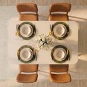 Ver imagem 2 de Conjunto Sala de Jantar 1 Mesa Retangular Tali 130cm 4 Cadeiras Miriti CabeCasa MadeiraOriginals