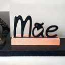 Ver imagem 4 de Frase Palavra de Mesa em Mdf com Base de Madeira de Pino Mãe