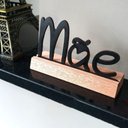 Ver imagem 5 de Frase Palavra de Mesa em Mdf com Base de Madeira de Pino Mãe