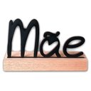 Ver imagem 1 de Frase Palavra de Mesa em Mdf com Base de Madeira de Pino Mãe