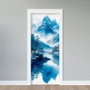 Ver imagem 1 de Adesivo de Porta - Alpes Aquarela