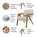 Ver imagem 6 de Kit 2 Poltrona Decorativa Puff Sala Moderno Escritório Rafa Bouclé Bege