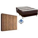 Ver imagem 1 de Cama Box Casal + Colchão Light Ortobom + Guarda Roupa Master Vip 8.4 Atacama