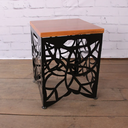 Ver imagem 2 de Banco Banquinho Quadrado Folhado em Chapa de Aço