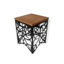 Ver imagem 5 de Banco Banquinho Quadrado Folhado em Chapa de Aço