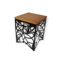 Ver imagem 6 de Banco Banquinho Quadrado Folhado em Chapa de Aço