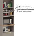 Ver mais imagens de Cozinha Completa 7 Peças com Espaço para Micro-ondas, Ilha e Tampo 100 Mdf Lumina Luciane Móveis