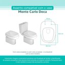 Ver imagem 3 de Assento Sanitário Tampa de Vaso Branco Mdf Laqueado Monte Carlo para Bacia Deca