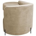 Ver imagem 5 de Divã Recamier Orgânico França 160cm Lado Esq Pés Metal Preto Bouclé