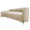 Ver imagem 4 de Divã Recamier Orgânico França 160cm Lado Esq Pés Metal Preto Bouclé