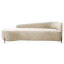 Ver imagem 2 de Divã Recamier Orgânico França 160cm Lado Esq Pés Metal Preto Bouclé