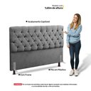 Ver imagem 5 de Cabeceira Cama Box Casal Queen Size Lylla 160cm Capitonê com Frame Suede Cinza - Abmaza