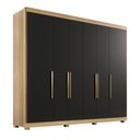 Ver imagem 7 de Guarda Roupa Casal Valencia 6 Portas 6 Gav com Pés Teka/onix