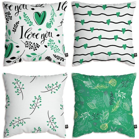 Capas De Almofada Dado Decor 40x40 - Kit Com 4 Unidades