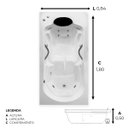 Ver imagem 3 de Banheira Gardenia Completa com Hidro em Acrílico - 127v