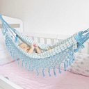 Ver imagem 2 de Rede Baby Bebê para Berço 100% Algodão Puro Azul