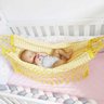 Rede Baby Bebê para Berço 100% Algodão Puro Amarela - 3