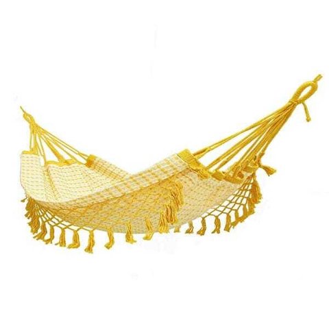 Rede Baby Bebê para Berço 100% Algodão Puro Amarela