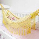 Ver imagem 2 de Rede Baby Bebê para Berço 100% Algodão Puro Amarela