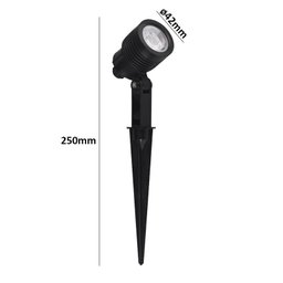 Espeto para Jardim Germany Clear Led 3W Bivolt Preto Luz Verde - 3