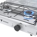 Ver imagem 4 de FOGAO DE MESA 2 BOCAS VENAX FLAMALAR VETRO BRANCO GAS GLP