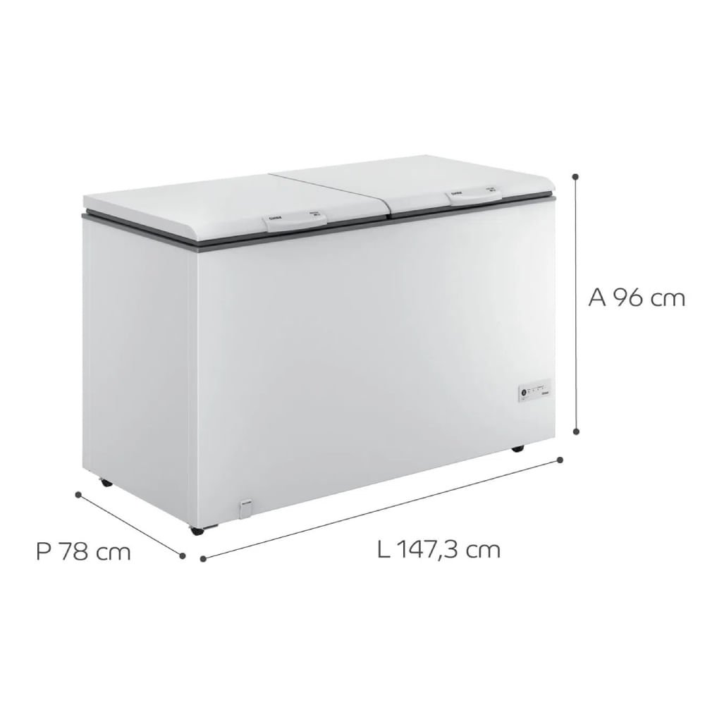 Freezer Horizontal Consul CHB53 534L 2 Portas Branco 220v | MadeiraMadeira