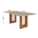Ver imagem 4 de Conjunto de Jantar Mesa Tali 210cm e 8 Cadeiras Ema CabeCasa MadeiraOriginals Off White/Prata