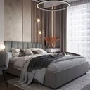 Ver imagem 3 de Kit 8 Módulos Cabeceira de Cama Box Casal Queen Estofada  1,60mx45cm 