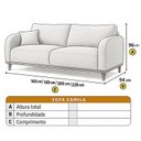 Ver imagem 3 de Sofá Fixo 2 Lugares Luxo 160cm Camila