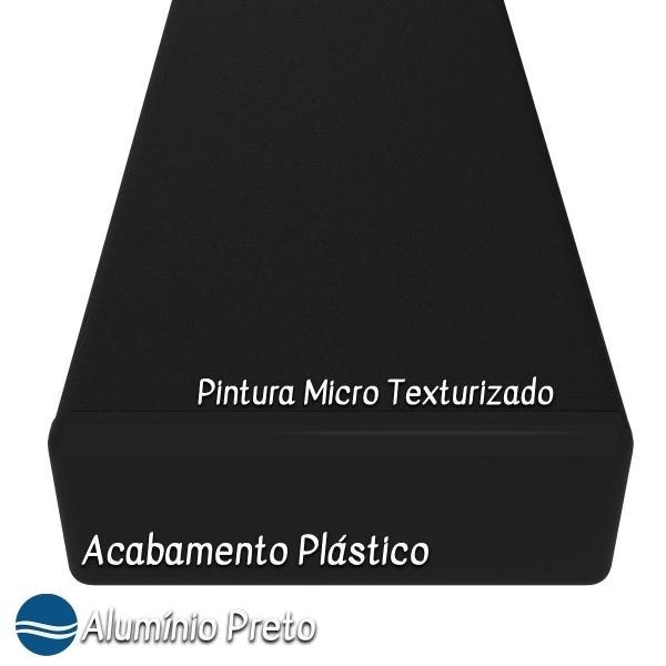 Kit 3 Espreguiçadeira Piscina Alumínio Preto Tela Fendi - 4