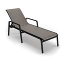 Ver imagem 2 de Kit 3 Espreguiçadeira Piscina Alumínio Preto Tela Fendi