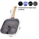Ver imagem 2 de Frigideira 3 Divisórias Antiaderente Elétrico Gás sem Óleo