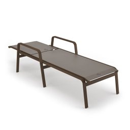 Kit 3 Espreguiçadeira Piscina Alumínio Marrom Tela Fendi - 6